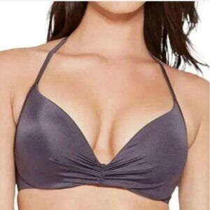 NWT Shade & Shore Dream Triangle Halter Bikini Swim Top Purple Size 38D